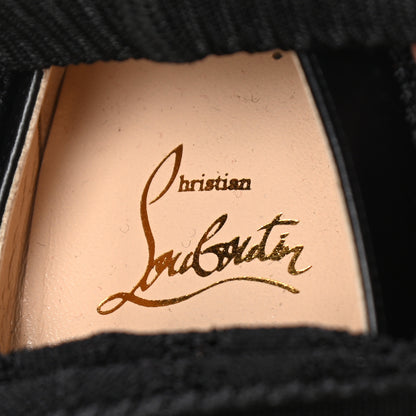 Christian Louboutin Shiny Nappa Maille Tricot Dovi Dova 100 Ankle Boots 41 Black 9 of 10