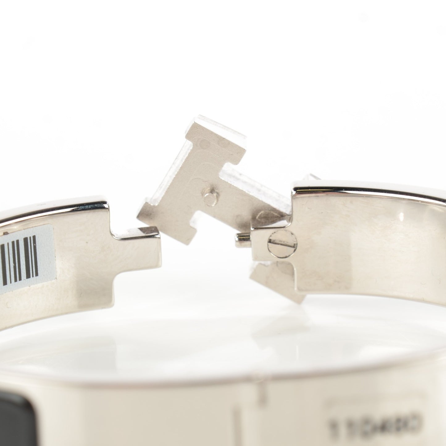 Enamel Narrow Clic Clac H Bracelet PM Black
