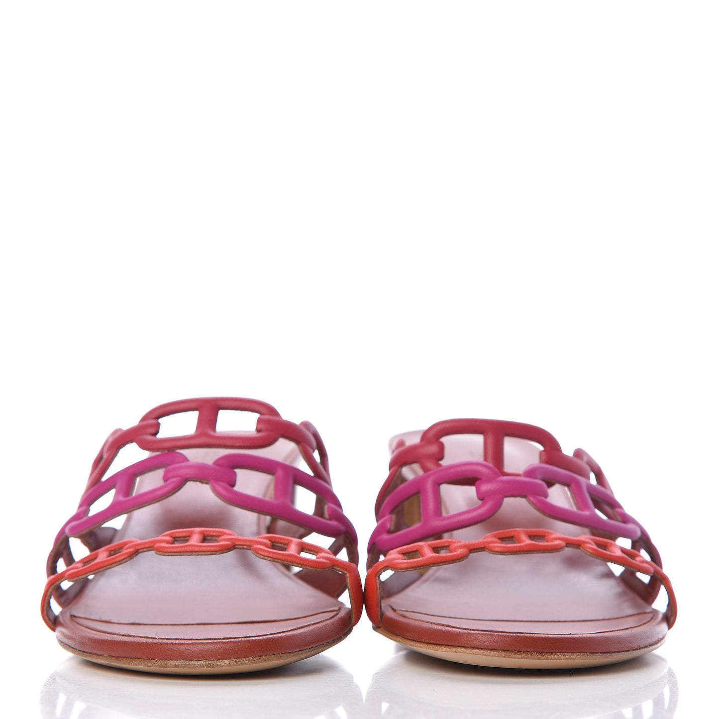 Nappa Tandem Sandals 37.5 Rouge Azalee