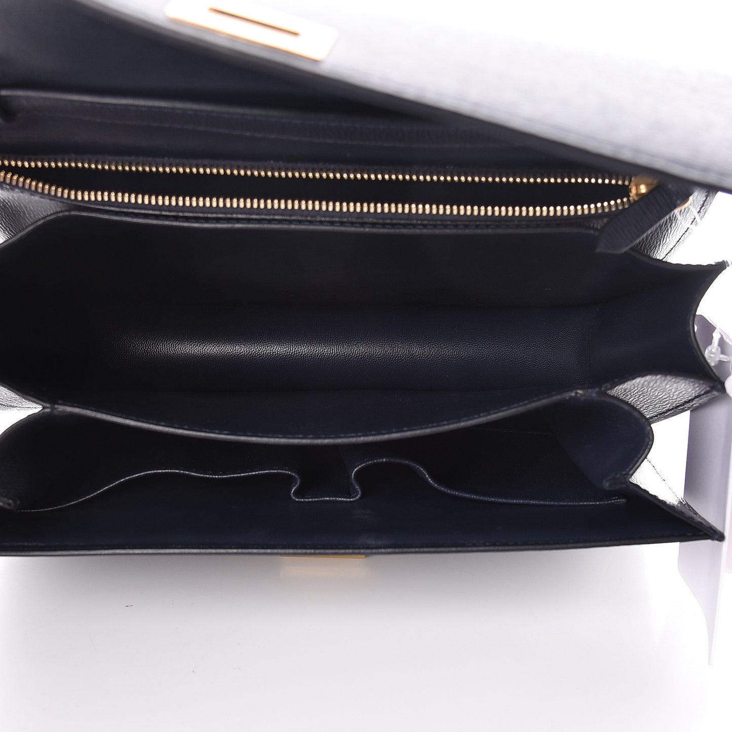 Liege Calfskin Medium Classic Box Flap Bag Dark Blue