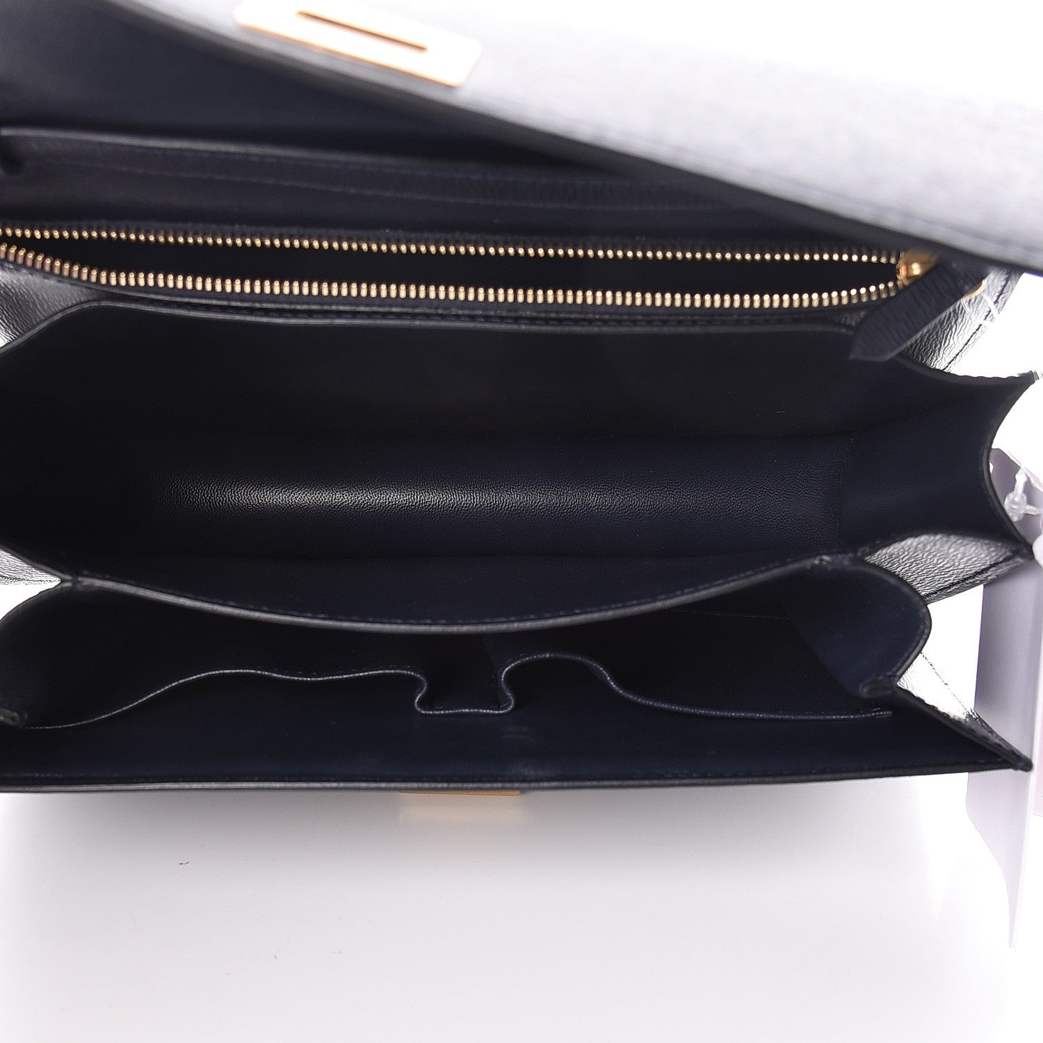 Celine Liege Calfskin Medium Classic Box Flap Bag Dark Blue 5 of 14