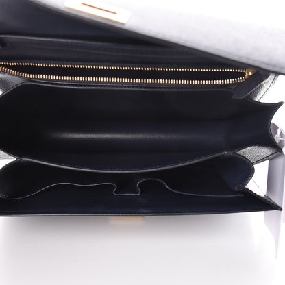 Celine Liege Calfskin Medium Classic Box Flap Bag Dark Blue 5 of 14