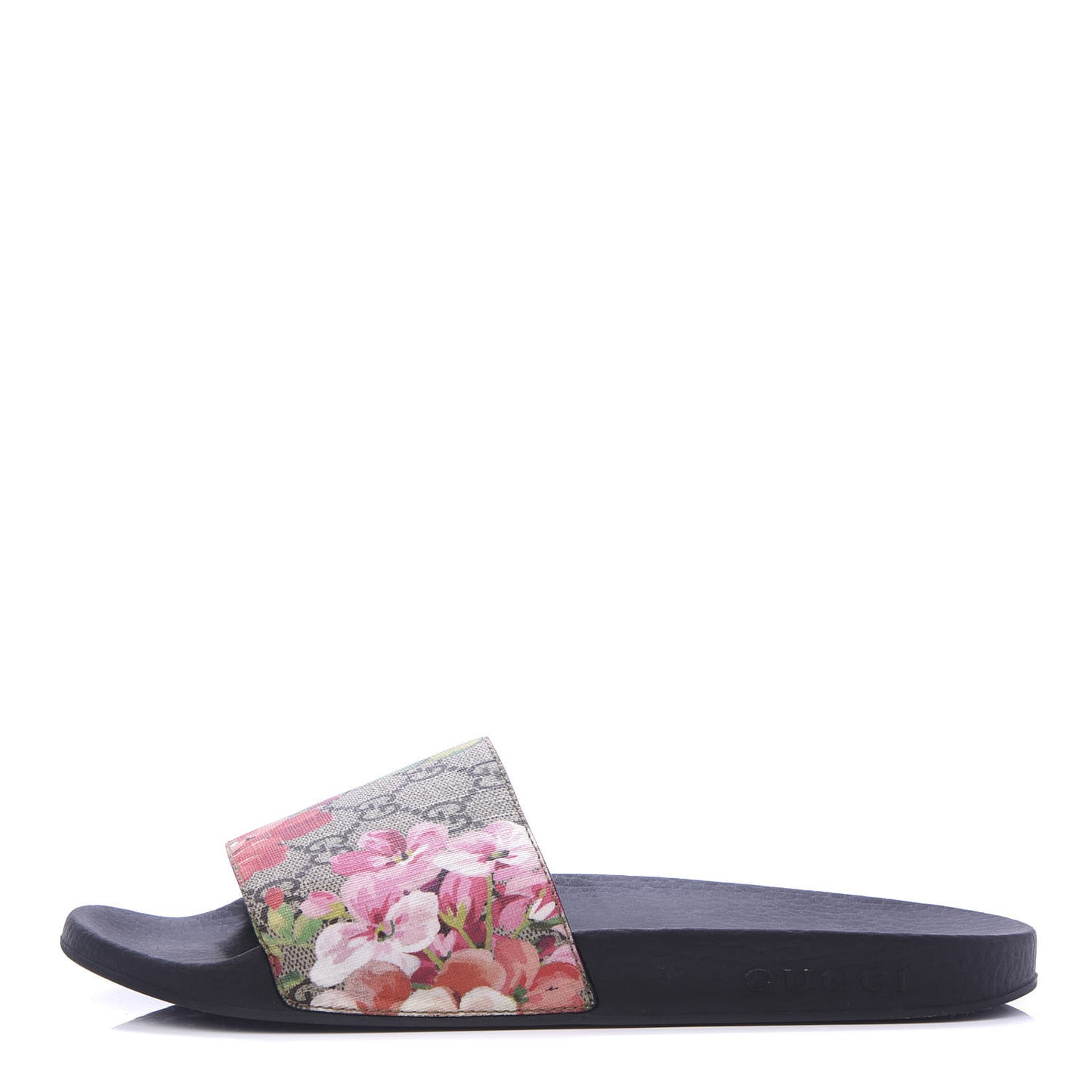 GG Supreme Monogram Blooms Slide Sandals 39 Beige Multicolor