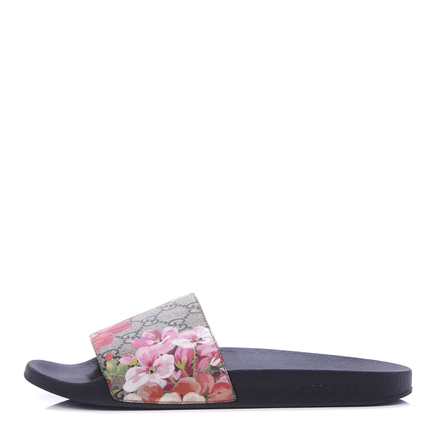 Gucci GG Supreme Monogram Blooms Slide Sandals 39 Beige Multicolor 1 of 9