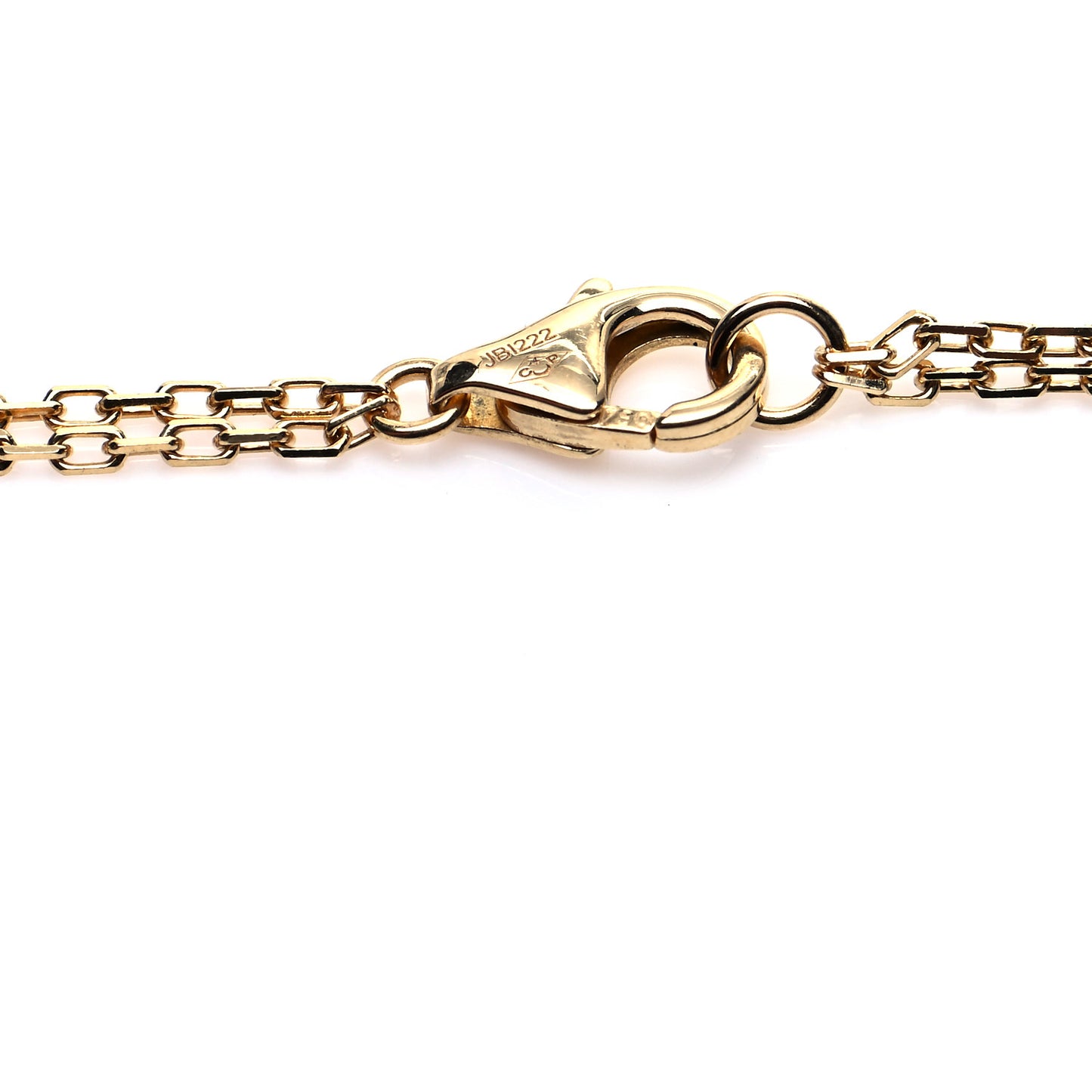 18K Yellow Gold 2 Diamond LOVE Necklace