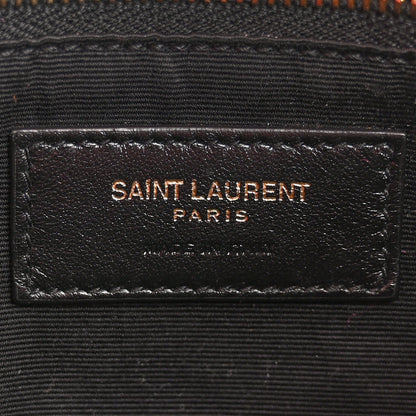 Saint Laurent Boucle Tweed Quilted Toy Loulou Puffer Monogram Chain Satchel Magenta 6 of 13