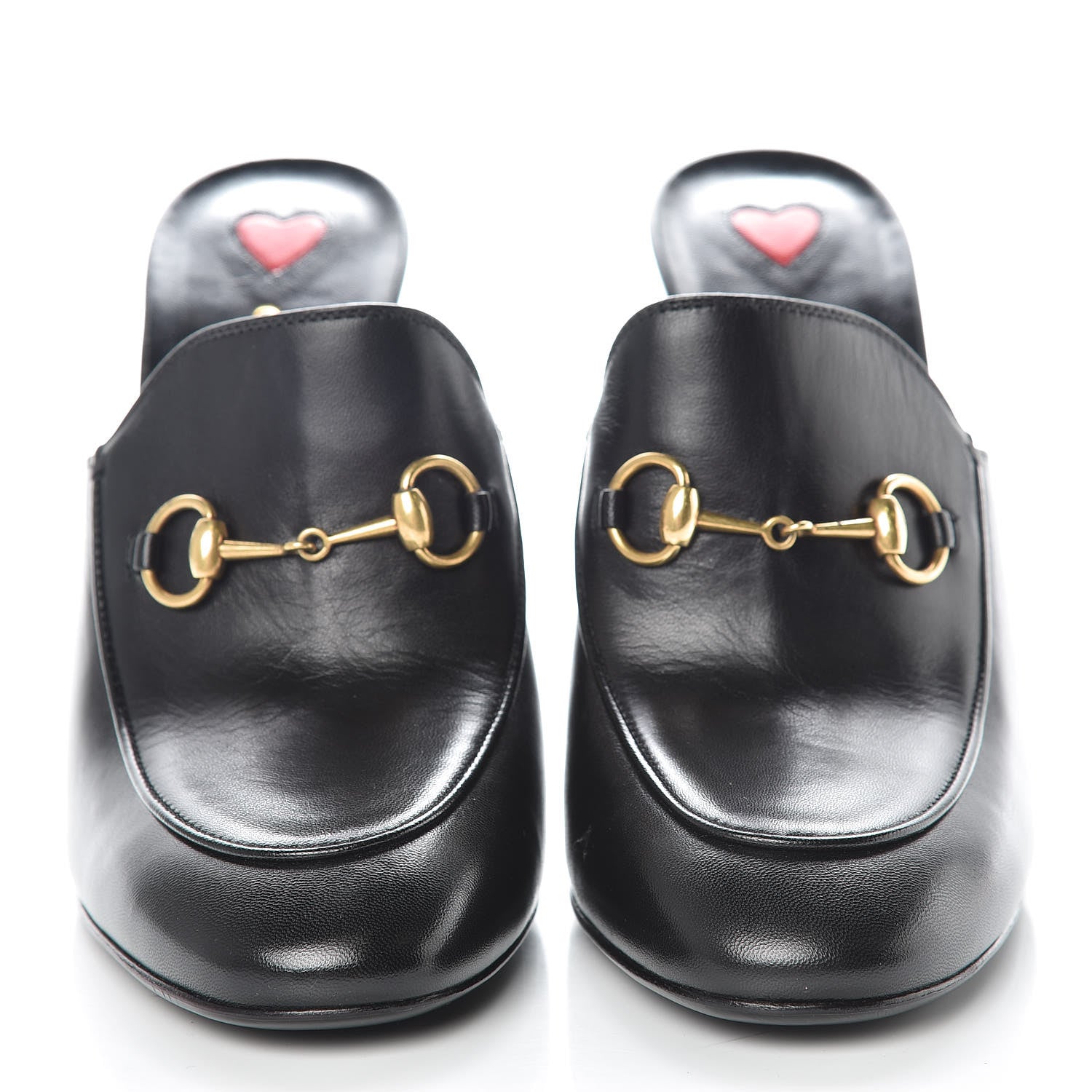 Gucci Malaga Kid Horsebit Princetown High Heel Mules 38.5 Black 2 of 8