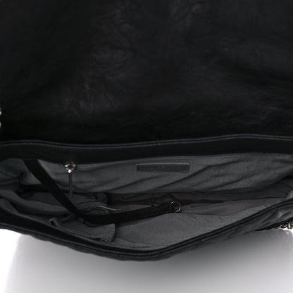 Chanel Washed Lambskin Quilted Maxi Chain Around Flap Black 5 of 12