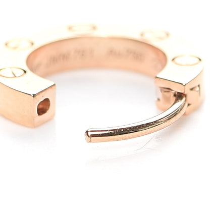 Cartier 18K Pink Gold Single LOVE Hoop Earring 6 of 8