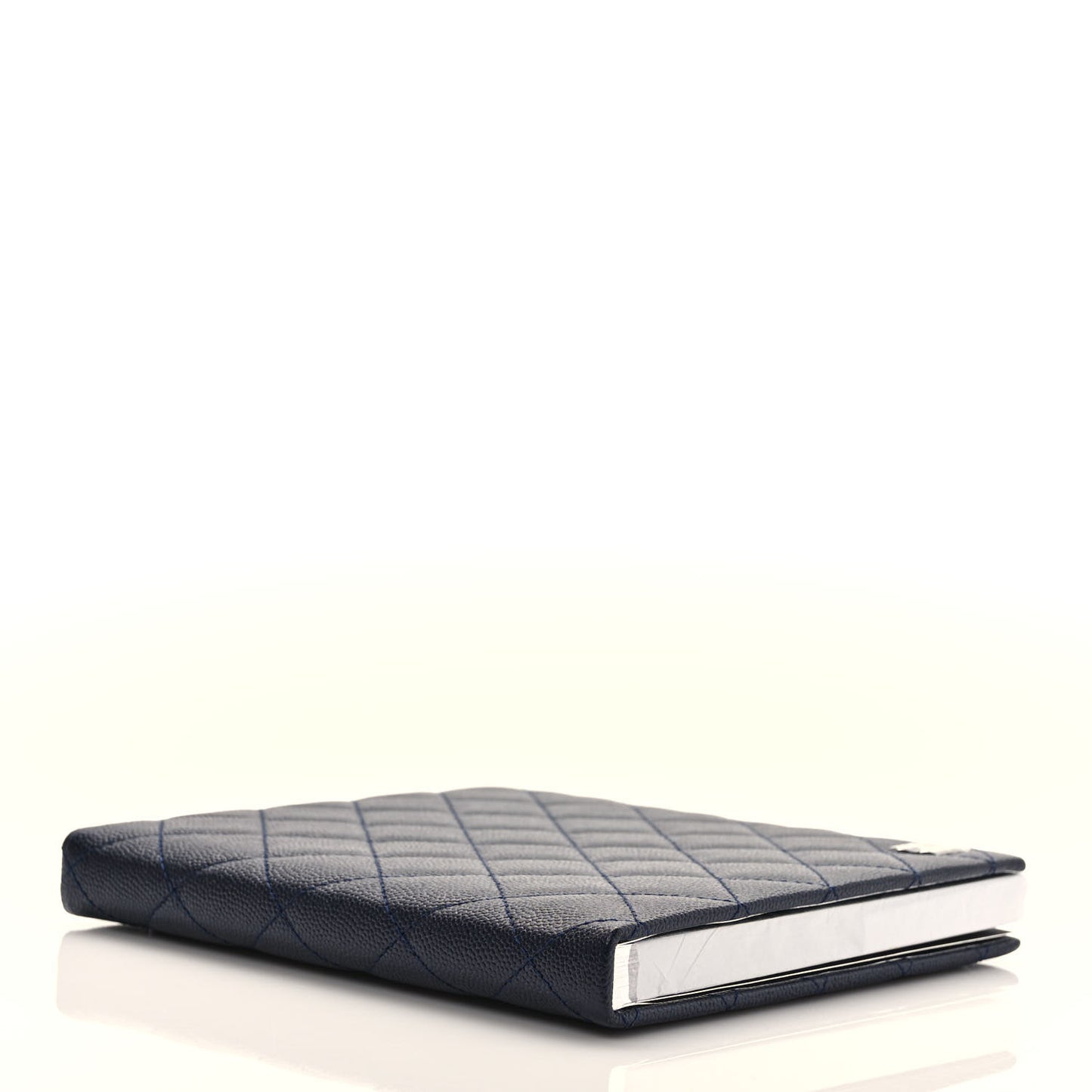 Caviar Quilted Notebook Navy Blue