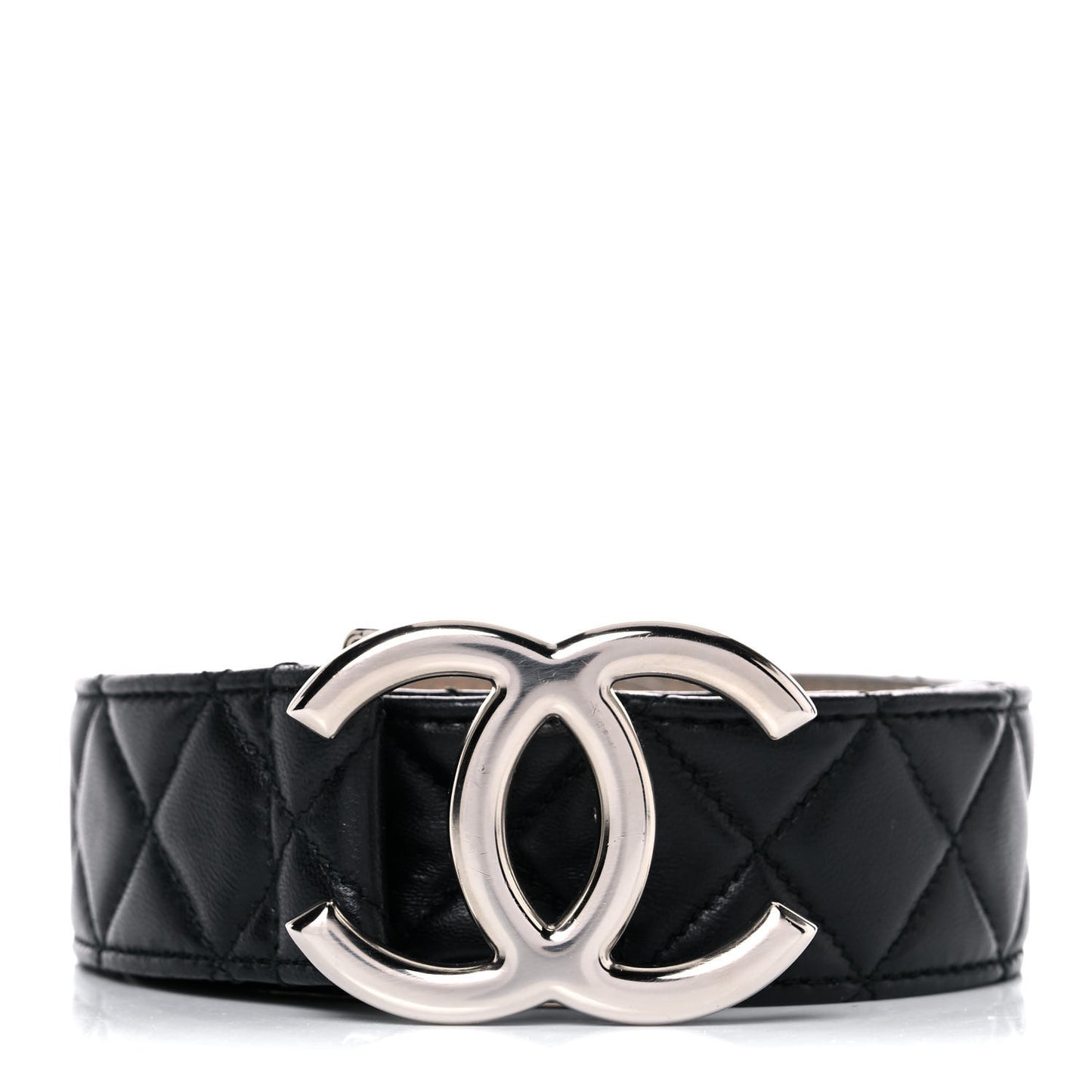 Lambskin Quilted CC Belt 80 32 Black