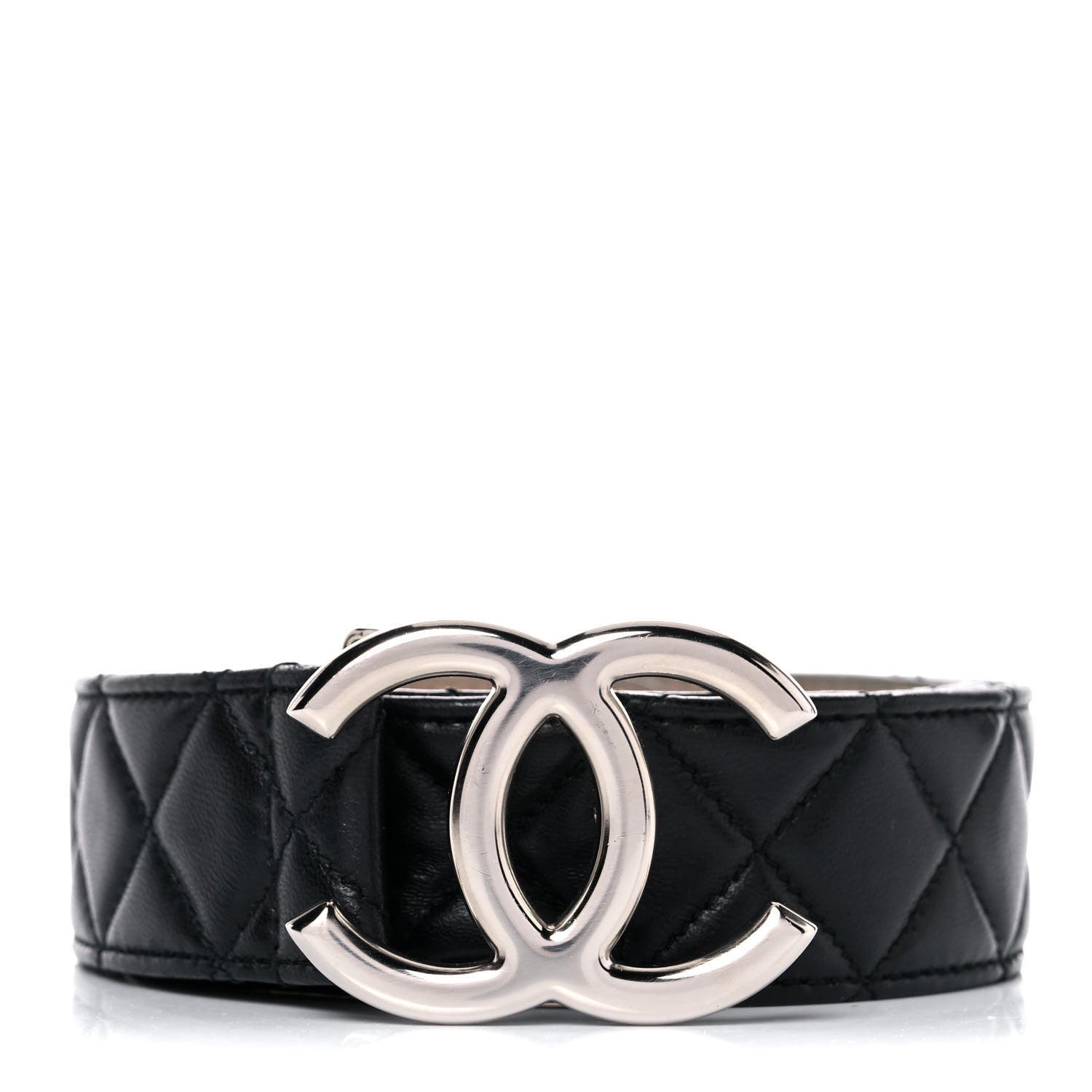 Chanel Lambskin Quilted CC Belt 80 32 Black 1 of 12