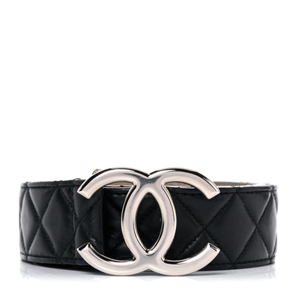 Chanel Lambskin Quilted CC Belt 80 32 Black 1 of 12