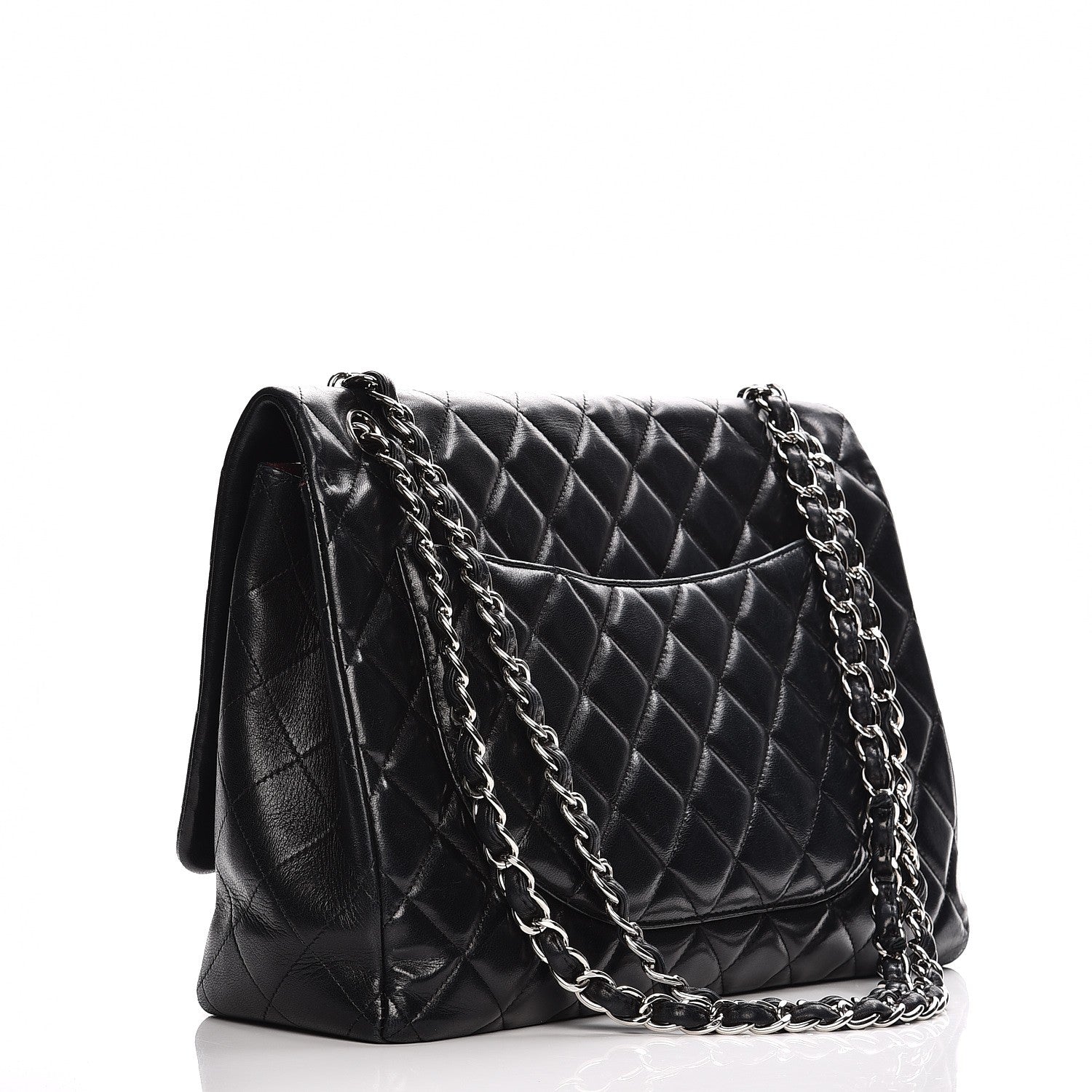 Chanel Lambskin Quilted Maxi Single Flap Black 3 of 16