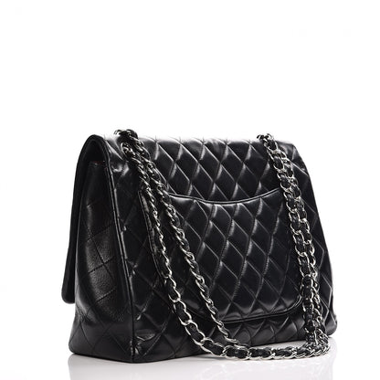 Chanel Lambskin Quilted Maxi Single Flap Black 3 of 16