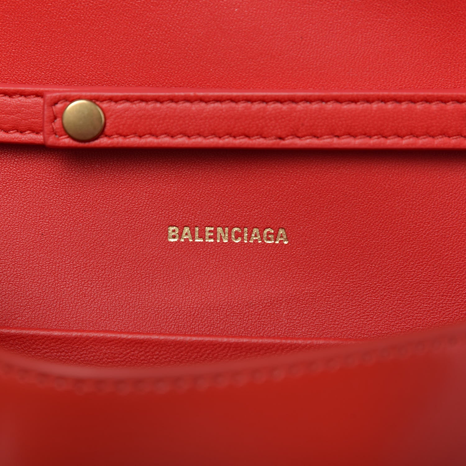 Balenciaga Shiny Box Calfskin Small Hourglass Evening Chain Bag Bright Red 8 of 8