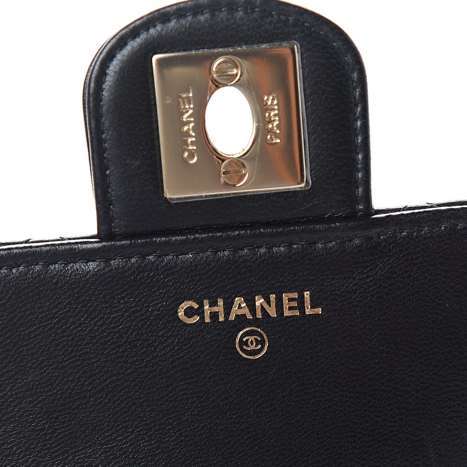 Chanel Lambskin Quilted Chain Around Flap Crossbody Black 7 of 11