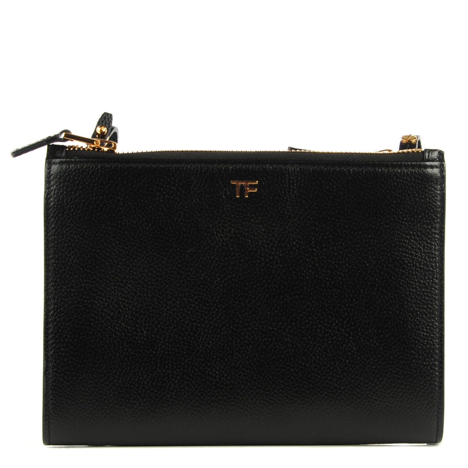 Tom Ford Calfskin Triple Zip Crossbody Bag Black 1 of 7