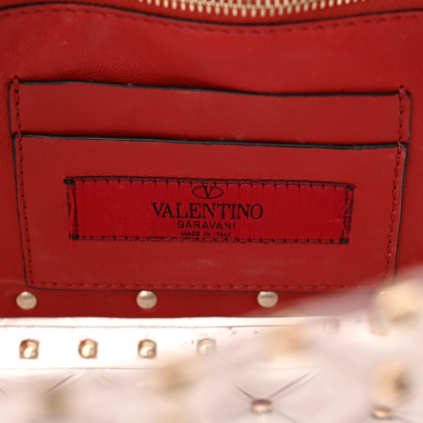 PVC Medium Rockstud Spike Shoulder Bag