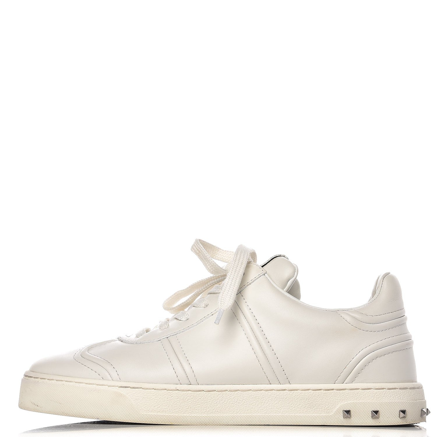 Valentino Garavani Calfskin Rockstud Sneakers 39.5 White 1 of 11