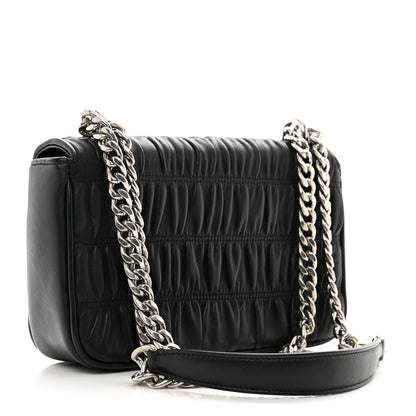 Prada Nappa Gaufre Small Chain Flap Shoulder Bag Black 3 of 9