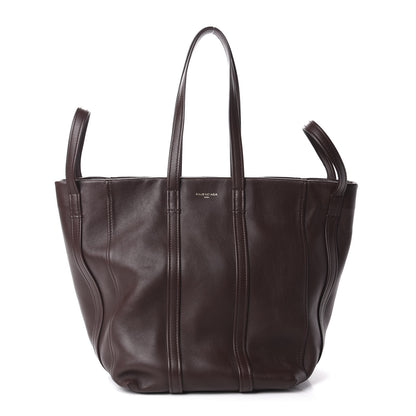 Balenciaga Calfskin Large Laundry Cabas Tote Marron Chocolate 1 of 8