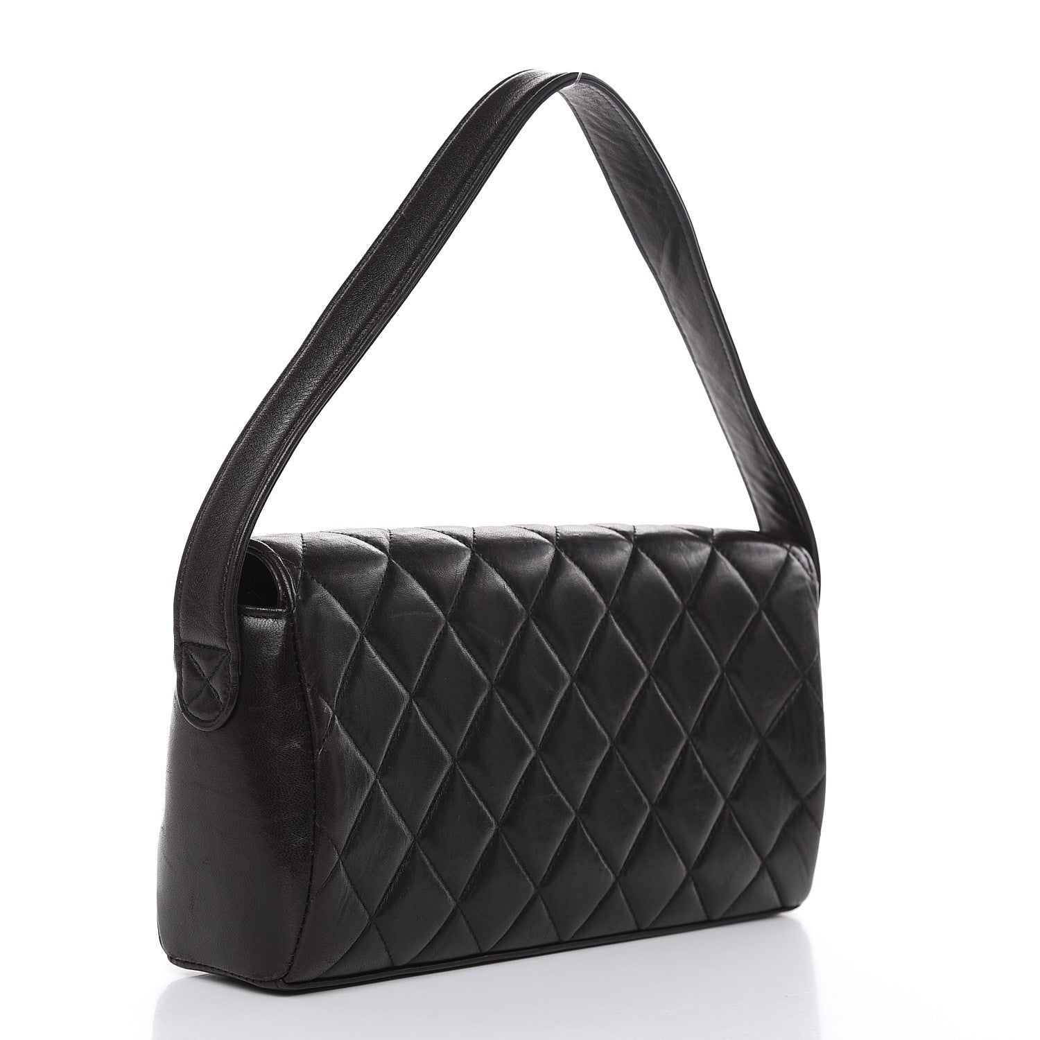Chanel Lambskin Quilted East West Flap Black 3 of 22