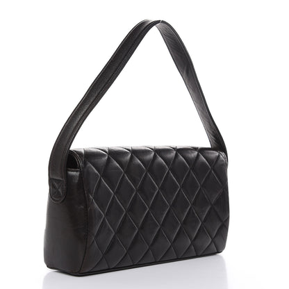 Chanel Lambskin Quilted East West Flap Black 3 of 22