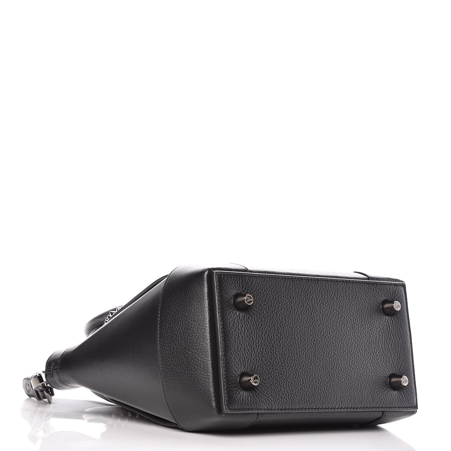 Christian Louboutin Grained Calfskin Spike Small Eloise Tote Black 4 of 9