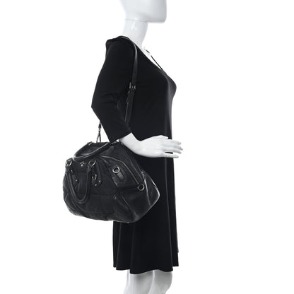 Prada Nylon Quilted 24H Satchel Black 2 of 15