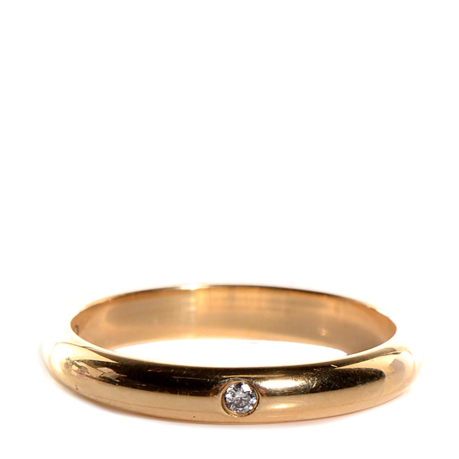 Cartier 18k Yellow Gold Diamond 2.6mm Wedding Band Ring Size 47 US 4 1 of 6