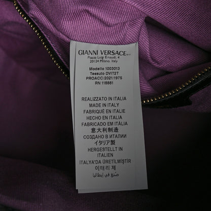 Versace Grained Calfskin La Medusa Bucket Bag Black 8 of 13