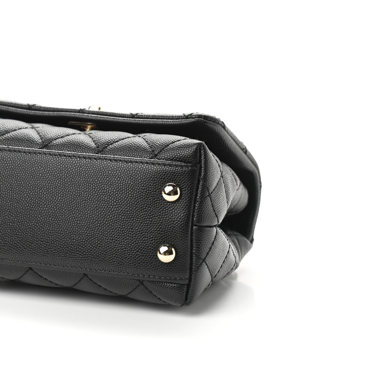 Caviar Quilted Extra Mini Coco Handle Flap Black