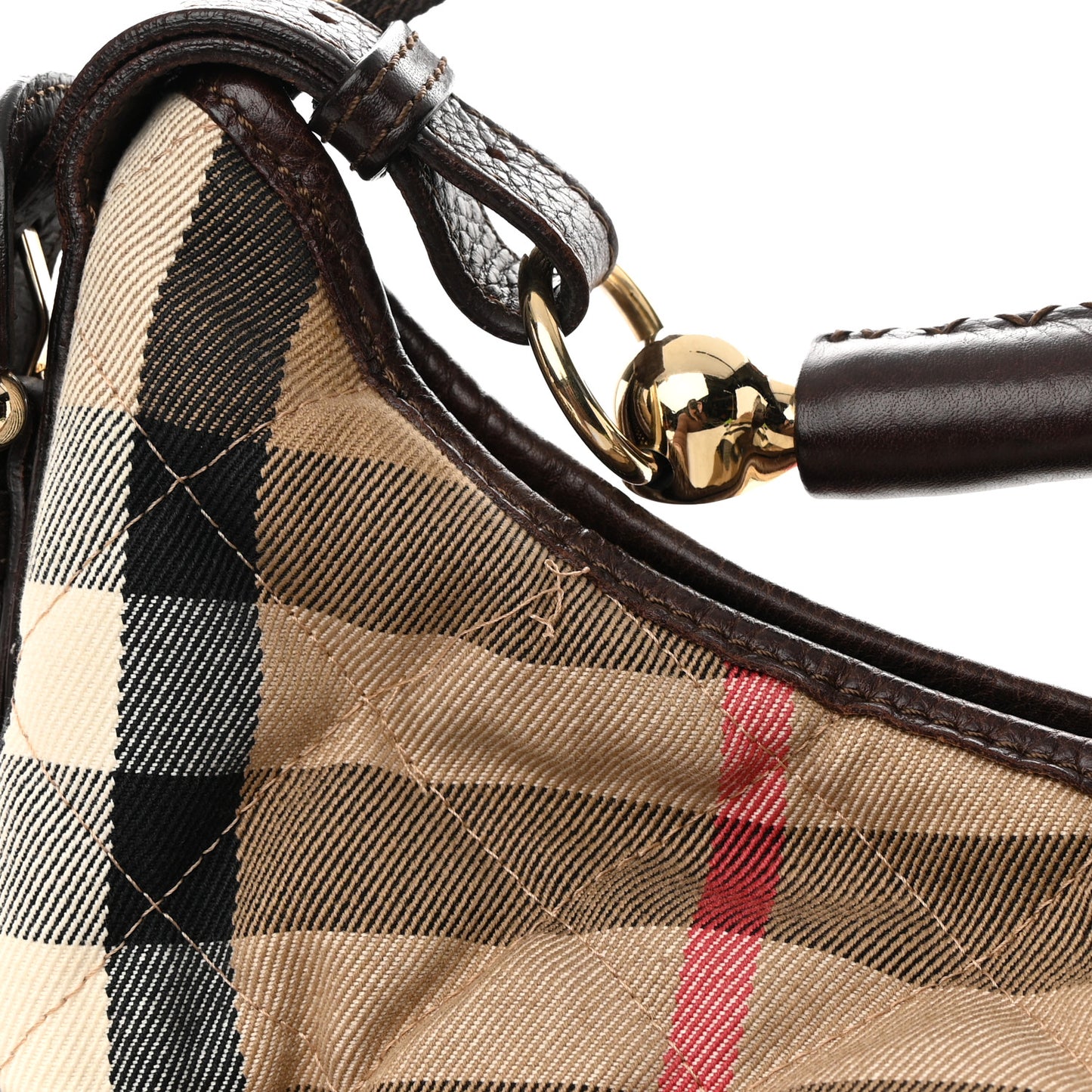 House Check Quilted Hoxton Hobo Brown