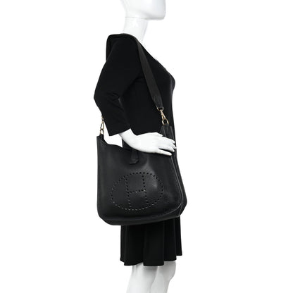 Hermes Taurillon Clemence Evelyne GM Black 2 of 11