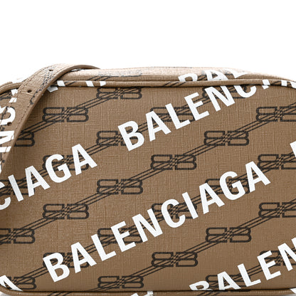 Balenciaga Coated Canvas BB Monogram Allover Logo Small Camera Bag Beige Brown Black 8 of 10