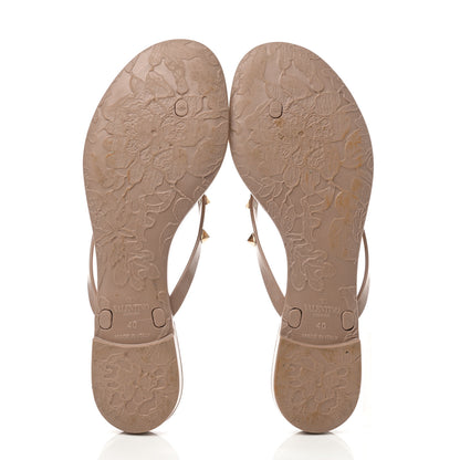 Valentino Garavani PVC Jelly Rockstud Bow Thong Sandals 40 Poudre 5 of 8