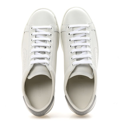 Gucci Calfskin Interlocking G Perforated Womens Ace Sneakers 37 White Grey Sky 2 of 10