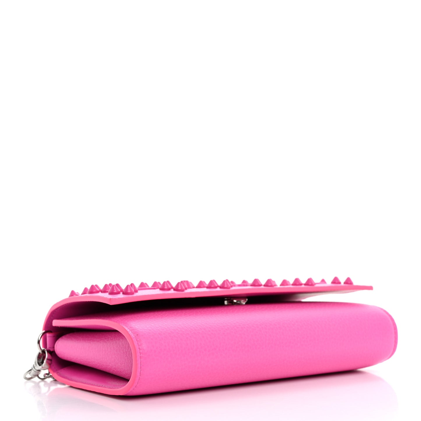 Calfskin Spikes Loubinthesky Paloma Clutch Bolerose