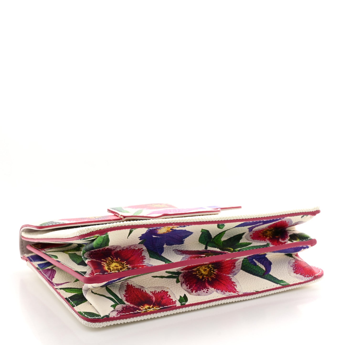 Canvas Calfskin Thalia Crossbody Bag White Multicolor