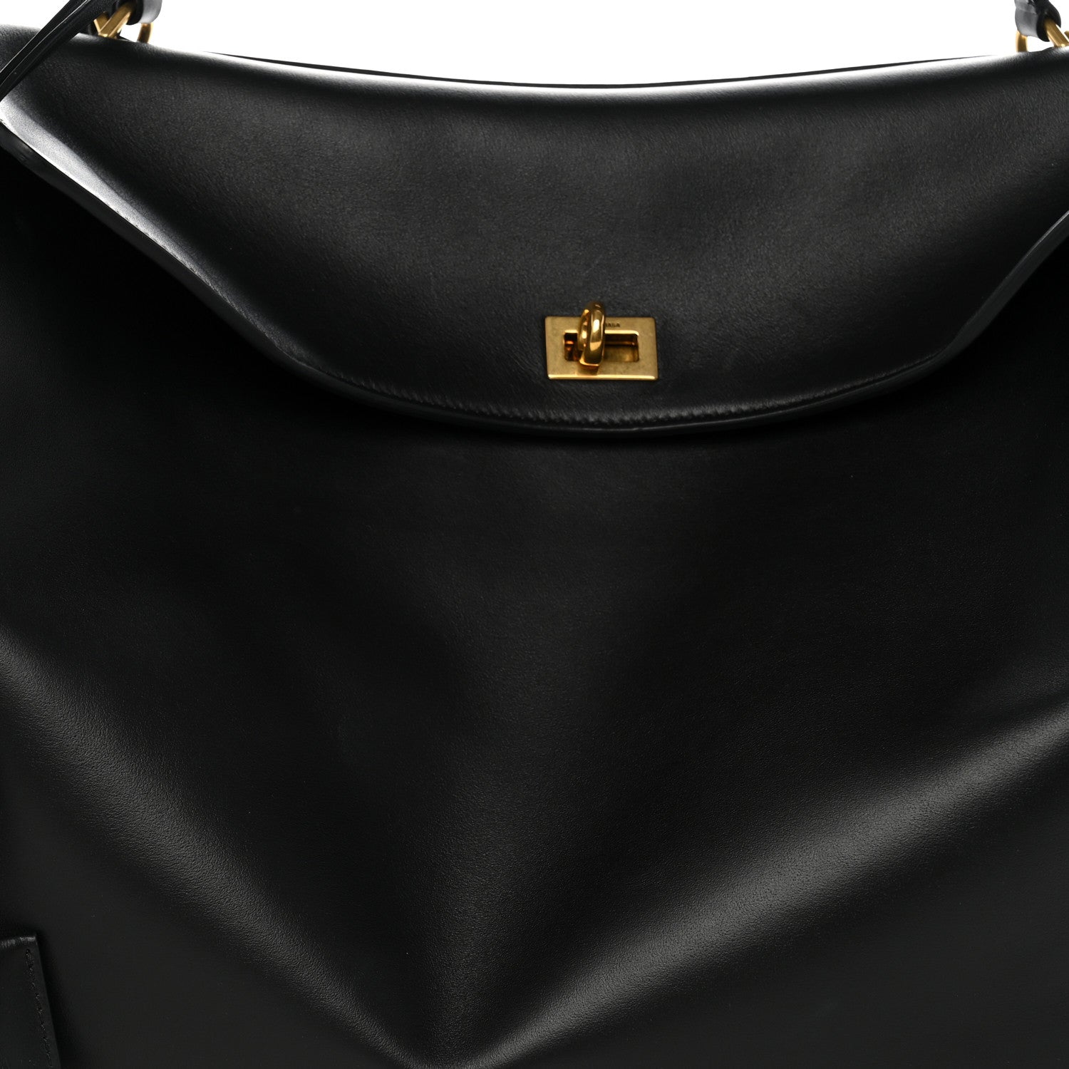 Balenciaga Smooth Calfskin Large Rodeo Top Handle Handbag Black 7 of 9