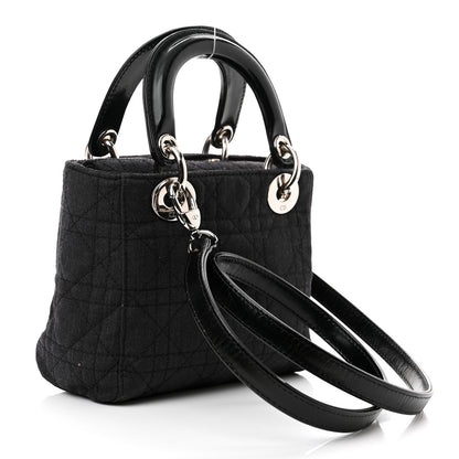 Christian Dior Canvas Cannage Mini Lady Dior Black 3 of 10