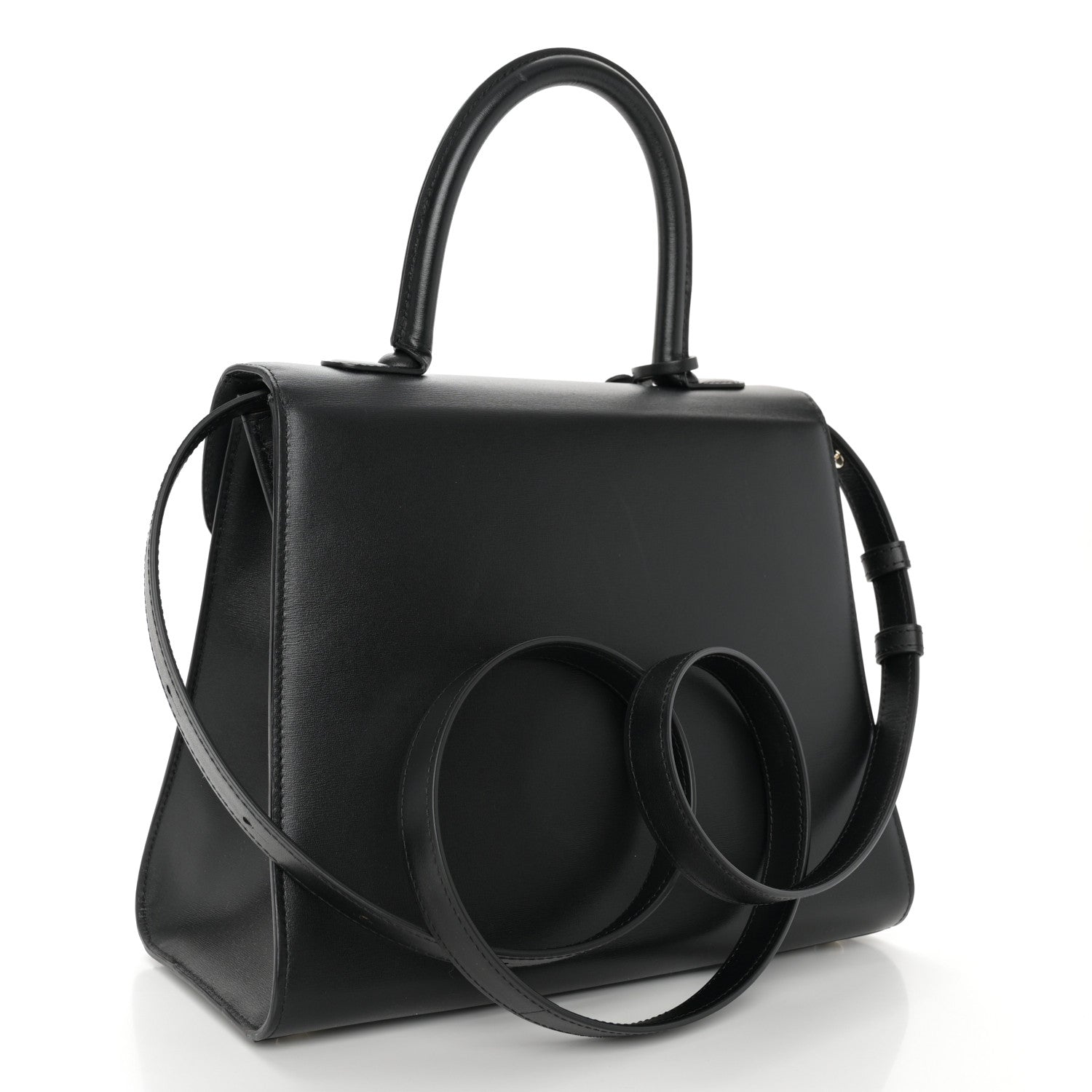 Delvaux Box Calfskin MM Brillant Satchel Black 3 of 15