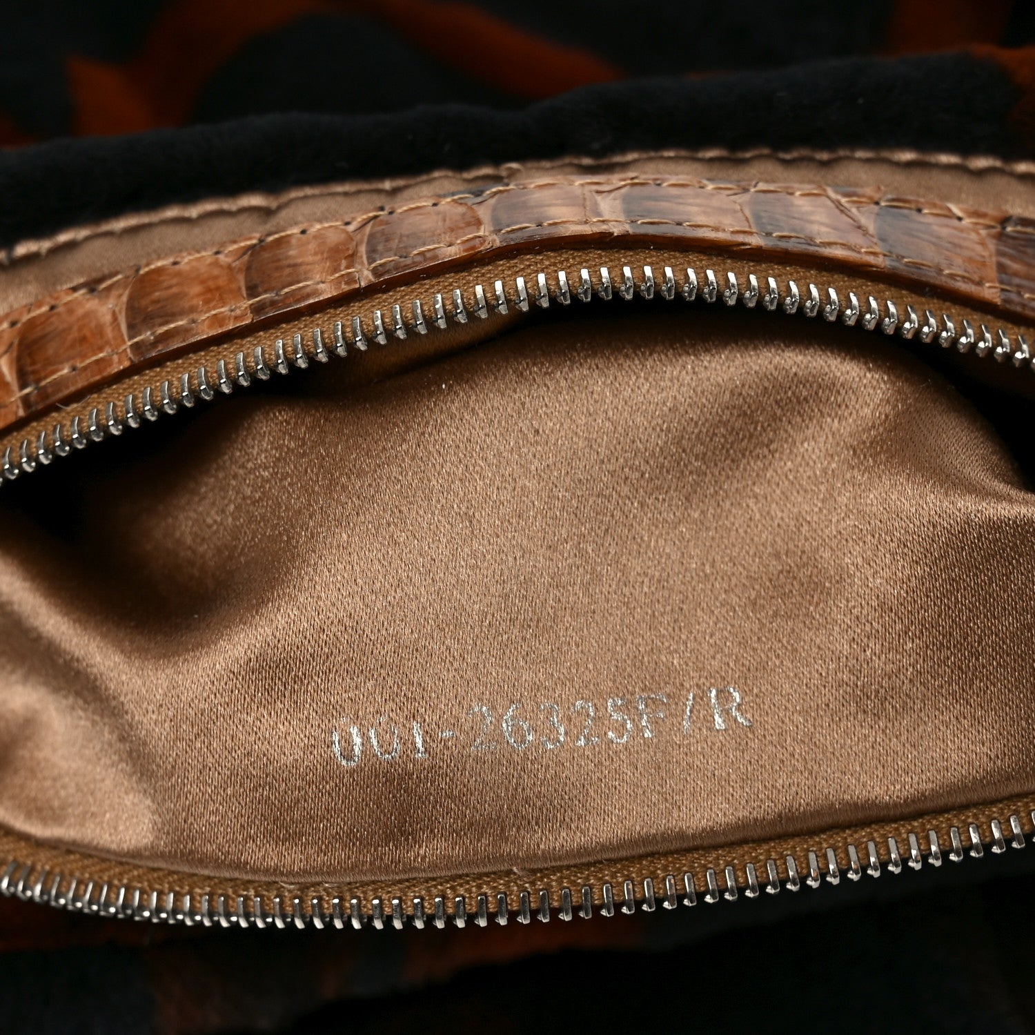 Fendi Mink Snakeskin Chevron Mama Baguette 7 of 11