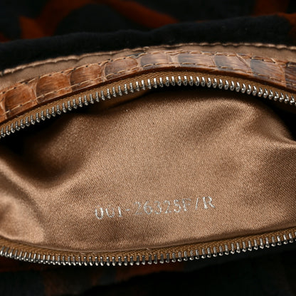 Fendi Mink Snakeskin Chevron Mama Baguette 7 of 11