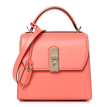 Salvatore Ferragamo Smooth Calfskin Small Boxyz Orange 1 of 8