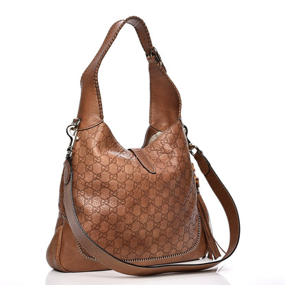 Gucci Guccissima Old Libeccio Medium New Jackie Hobo Old Naturale 4 of 10