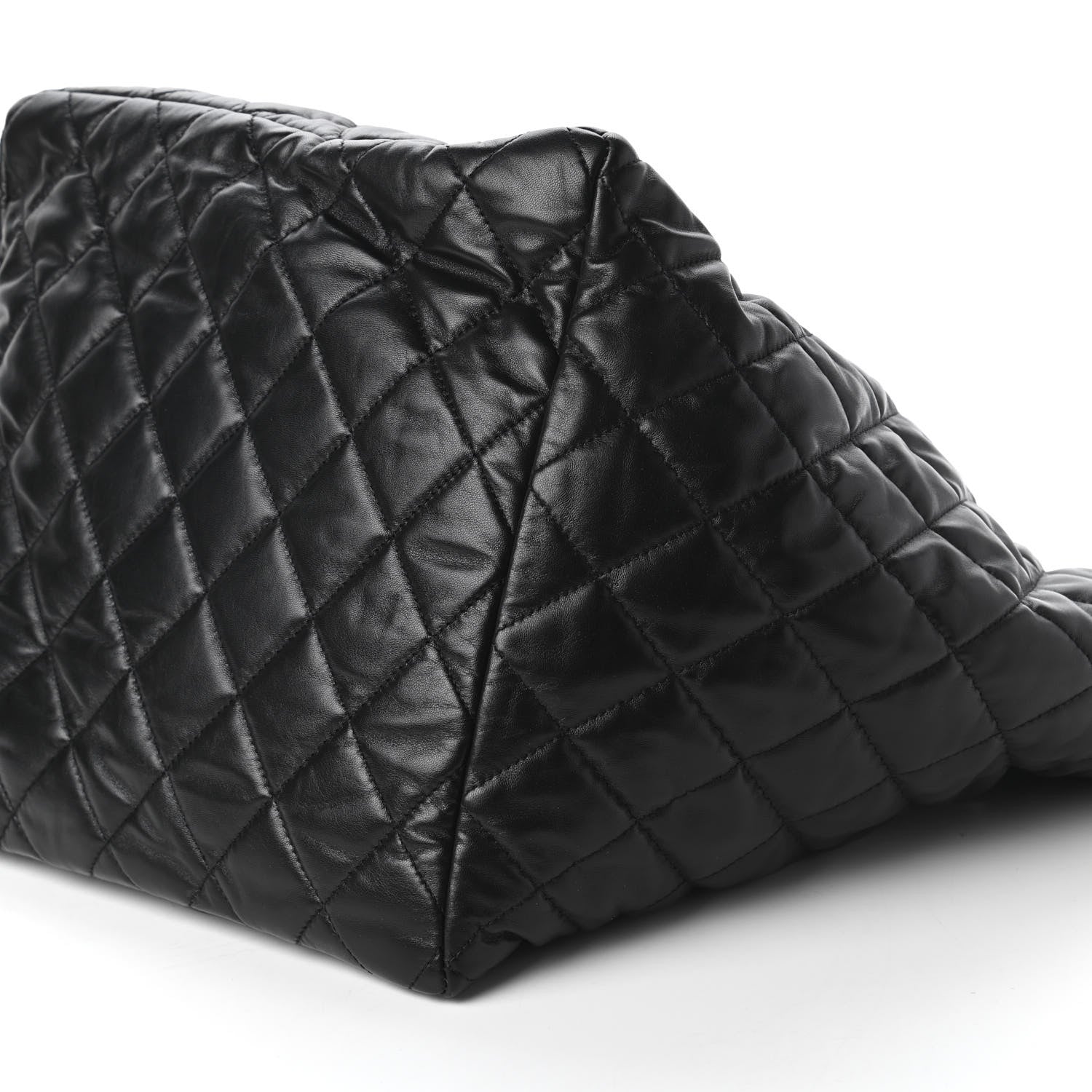 Chanel Lambskin Quilted Large Week End on Mars Tote Black 7 of 10