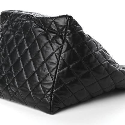 Chanel Lambskin Quilted Large Week End on Mars Tote Black 7 of 10
