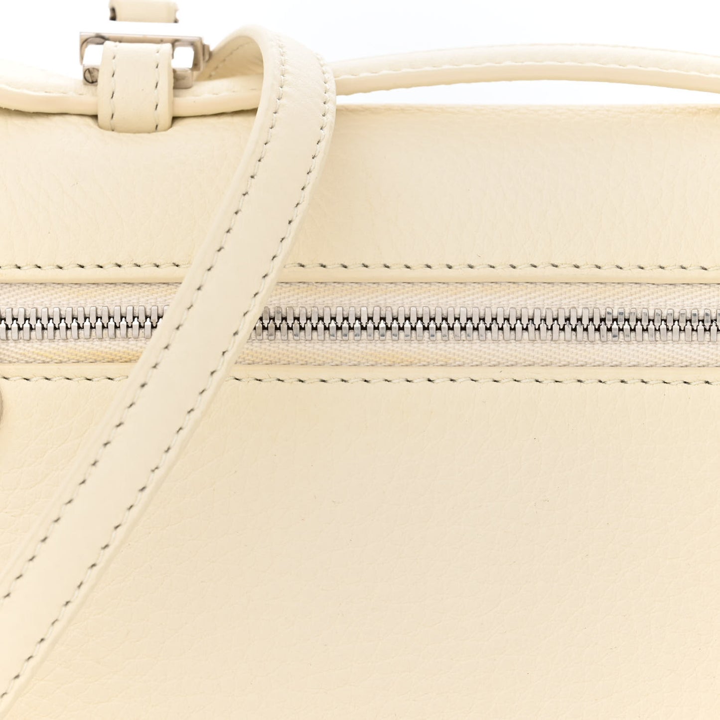 Grained Calfskin L19 Extra Pocket Pouch Whisper White